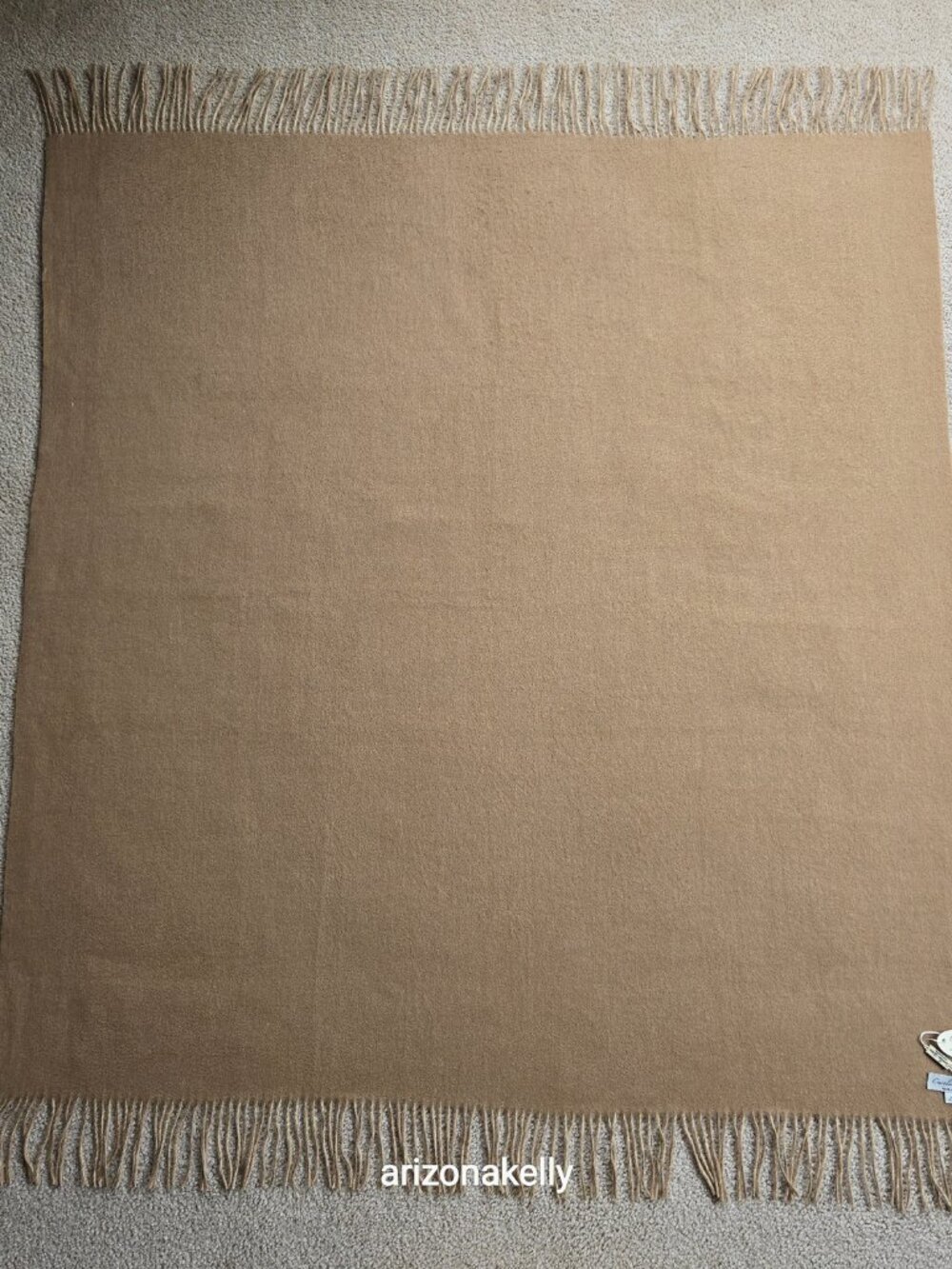NWT Woven Cashmere Wool Blend Throw Caroline Grace Alashan Cashmere Reversible - Picture 11 of 13